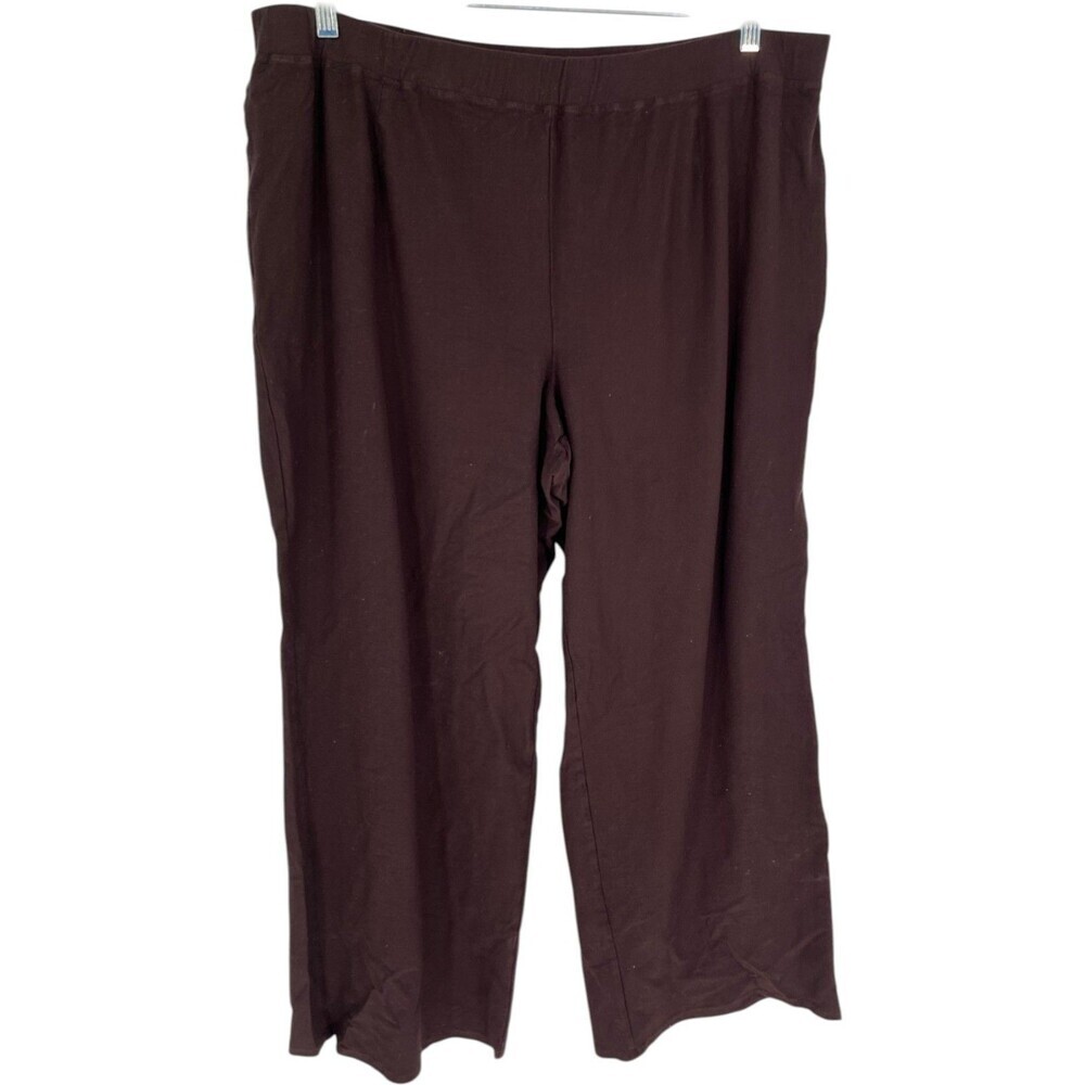 Eileen Fisher Pants Women's Size 3X Brown Solid Stretch Minimalist Lagenlook